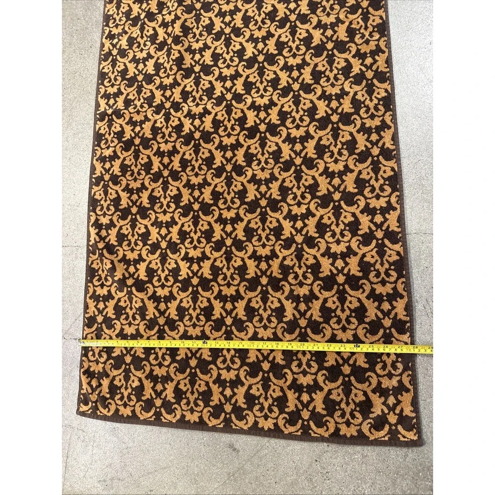 Fieldcrest Luxury Beach Towel Two-Toned Brown Sz 57x28 Retro 80s 90s Coliseum